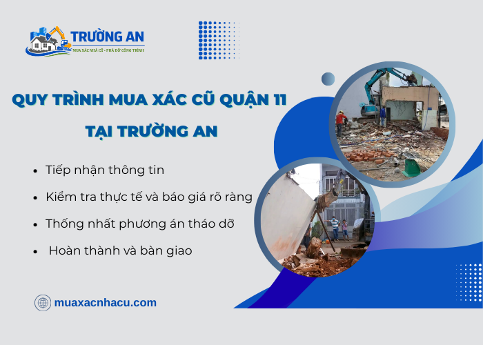 Các quy trình mua xác nhà cũ Quận 11 tại đơn vị Trường An