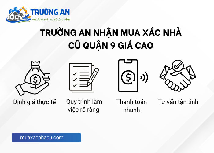Những lợi ích khi bán xác nhà cũ Quận 9 tại Trường An 